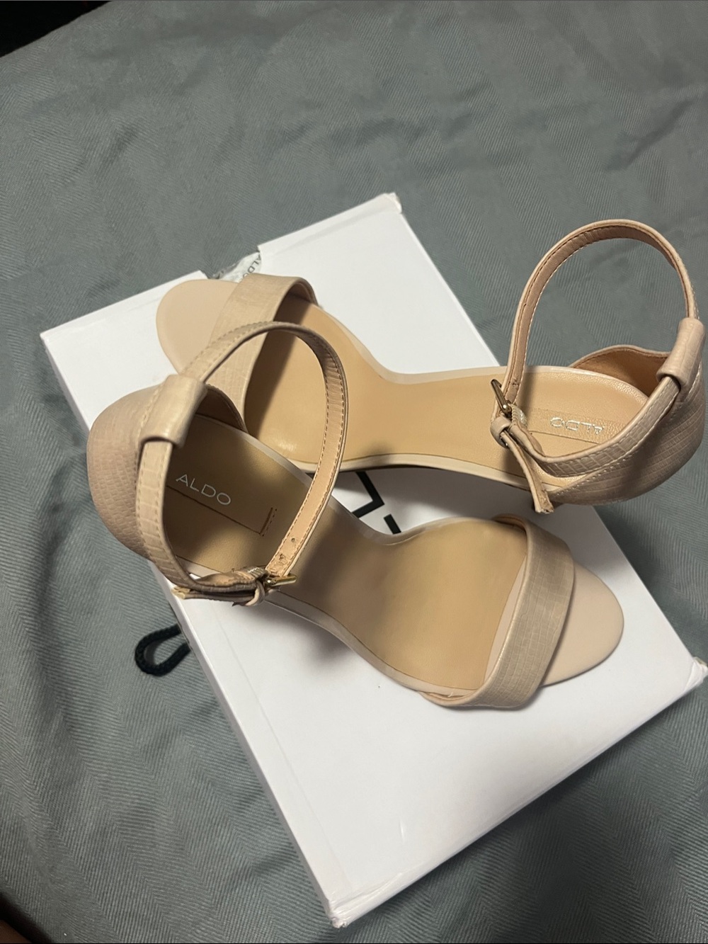ALDO Beige/Nude Ankle-Strap sandals